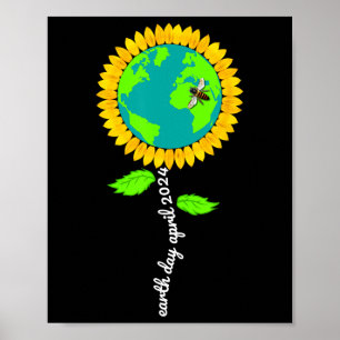 Affiche Jour des terres Chaque Jour Tournesol Restaurer la