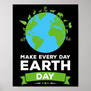 Affiche Jour des terres Chemise Environnement Cadeau Faire