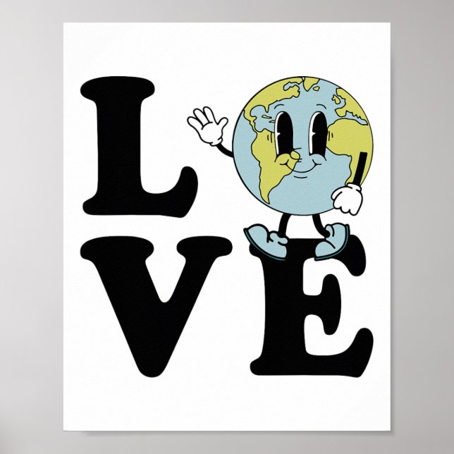Affiche Jour des terres d'amour Super rétro De l'environne (Devant)