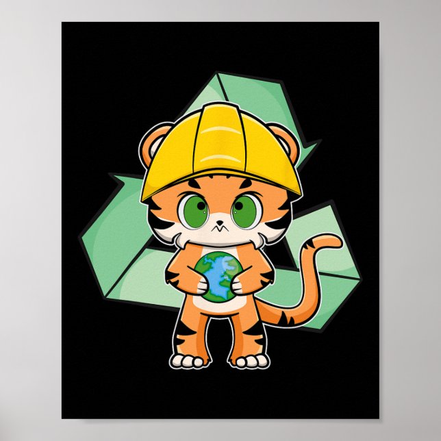 Affiche Jour des terres de chats Tiger Anime (Devant)