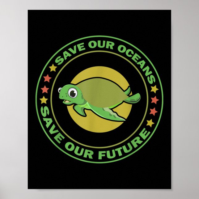 Affiche Jour des terres Droits des animaux Tortue De l'env (Devant)