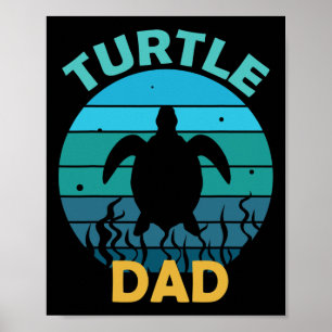 Affiche Jour des terres écologique pour papa de tortue