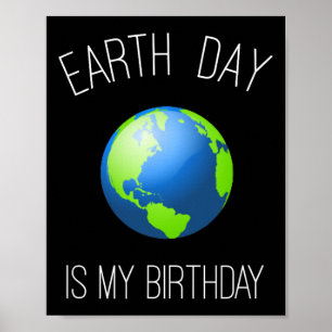 Affiche Jour des terres Est Mon Anniversaire - 22 Avril