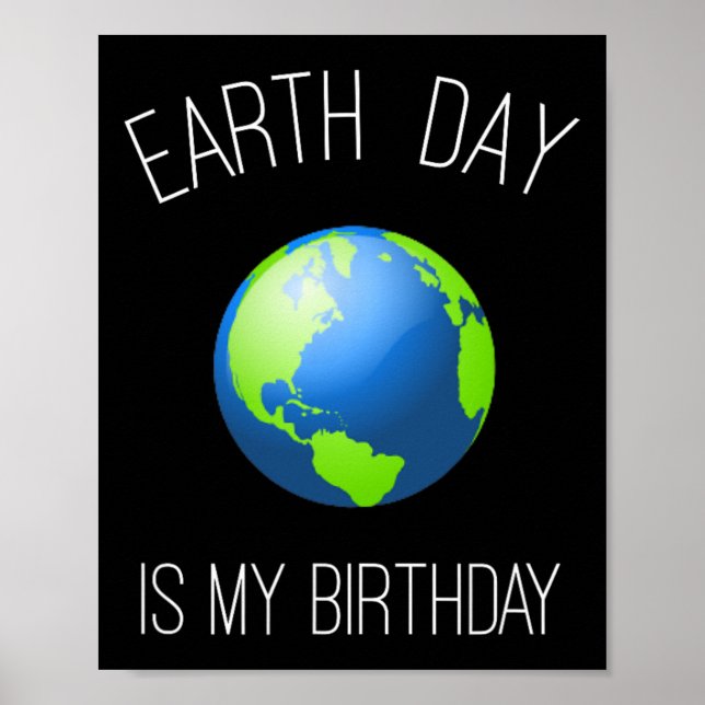 Affiche Jour des terres Est Mon Anniversaire - 22 Avril (Devant)