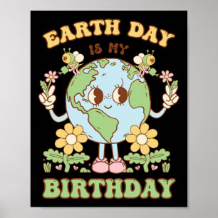 Affiche Jour des terres est mon anniversaire avril 22nd Na