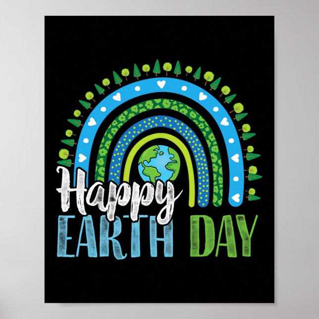 Affiche Jour des terres heureux - Boho Rainbow (Devant)