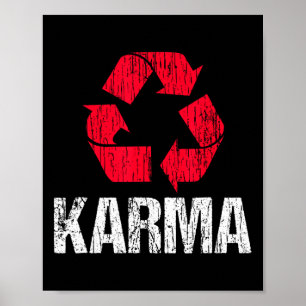 Affiche Jour des terres Karma Recyclage avec symbole de re