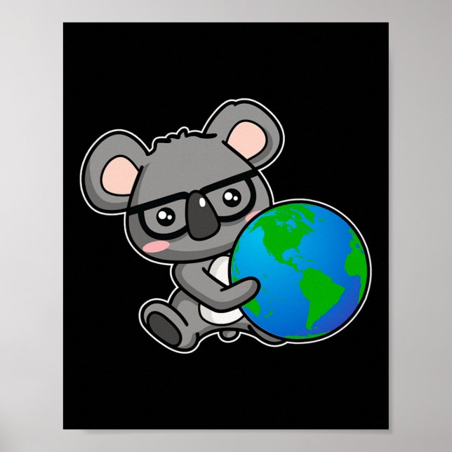 Affiche Jour des terres Koala Oear Cadeau Design (Devant)