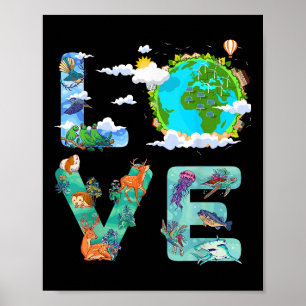 Affiche Jour des terres Love World De l'environnement 22 a