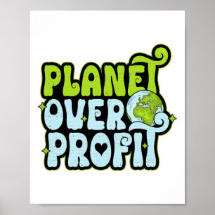 Affiche Jour des terres Planète sur le profit De l'environ