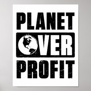 Affiche Jour des terres Planète sur profit Climat De l'env