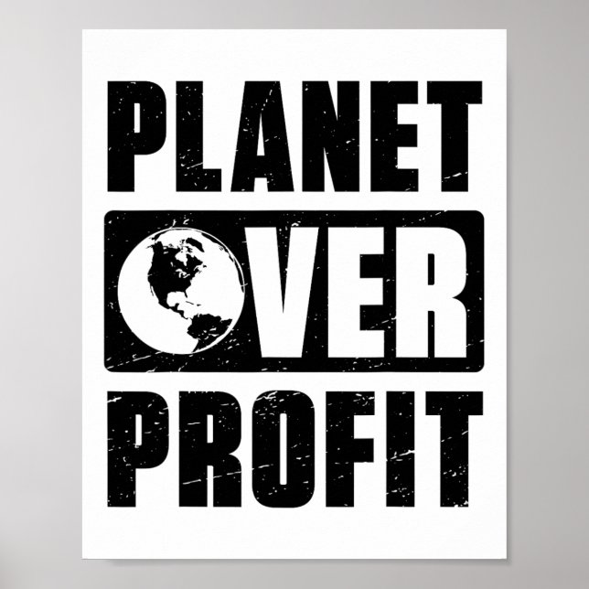 Affiche Jour des terres Planète sur profit Climat De l'env (Devant)