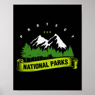 Affiche Jour des terres Protéger Nos Parcs Nationaux Homme