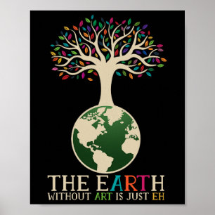 Affiche Jour des terres Pun La Terre Sans Art Est Juste Eh