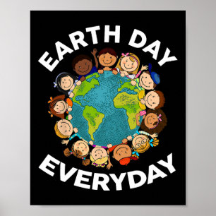 Affiche Jour des terres quotidien Chemise Enfants Enfant E