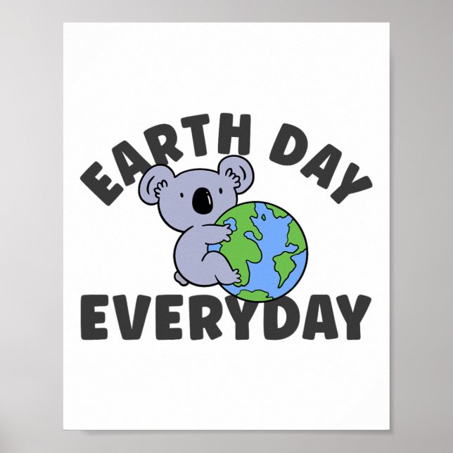 Affiche Jour des terres quotidien Koala Globe (Devant)
