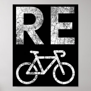 Affiche Jour des terres Recycle Bicyclette Pun