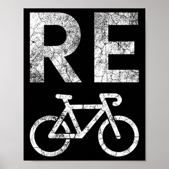 Affiche Jour des terres Recycle Bicyclette Pun (Devant)