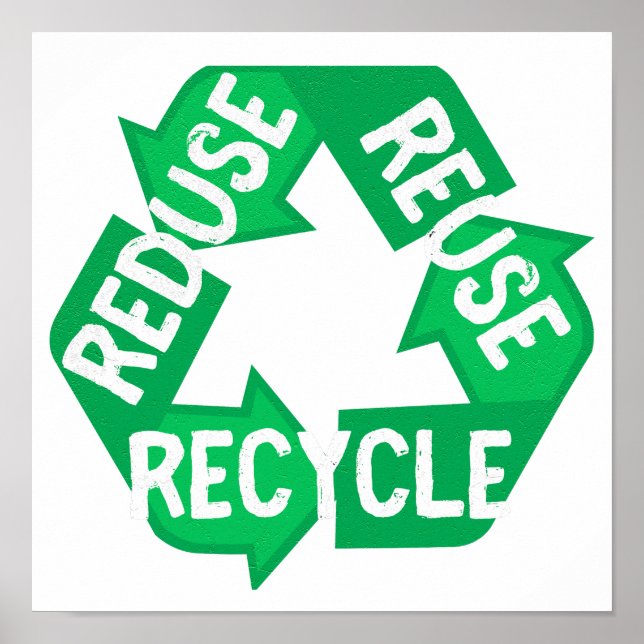 Affiche Jour des terres Réduire Réutiliser Recycle Boucle  (Devant)