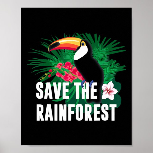 Affiche Jour des terres Sauvez La Forêt-Rainforest (Devant)