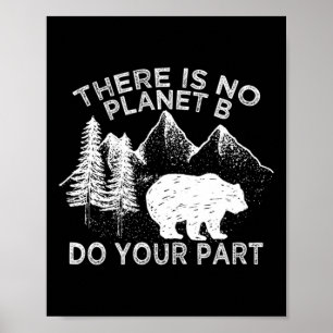 Affiche Jour des terres Sauvez La Planète Il N'Y A Pas De