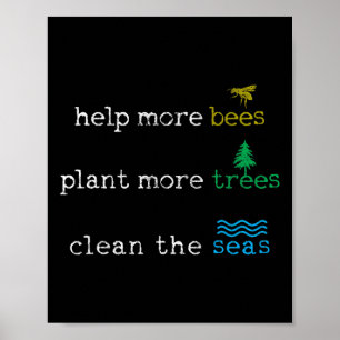 Affiche Jour des terres - Sauvez Les Mer Des Abeilles Et L