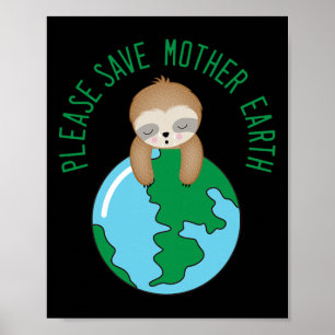 Affiche Jour des terres S'Il Vous Plaît Sauvez La Terre Pl
