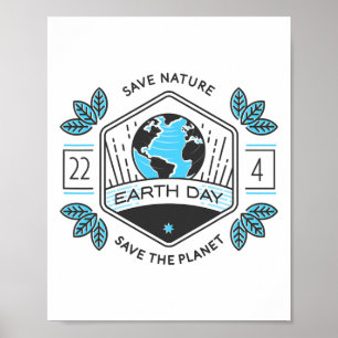 Affiche Jour des terres Vert Changement climatique Planète