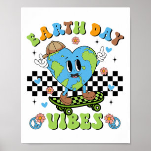 Affiche Jour des terres Vibes Planète Monde De l'environne