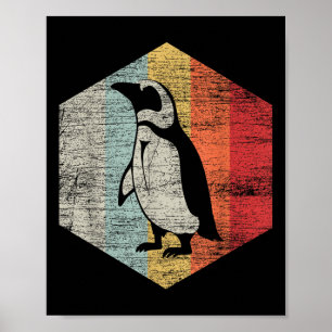 Affiche Jour des terres vintage Cadeaux Retro Penguin
