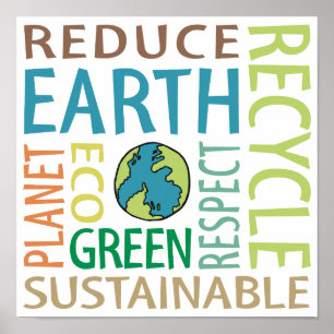 Affiche Jour des terres Word Art