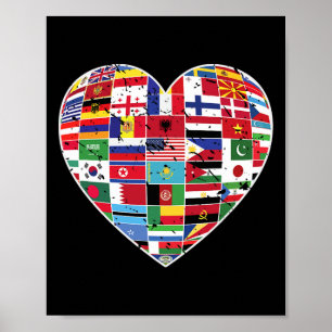 Affiche Jour des terres World Flags