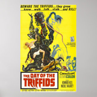 Affiche Jour des triffids - film d'horreur Vintage