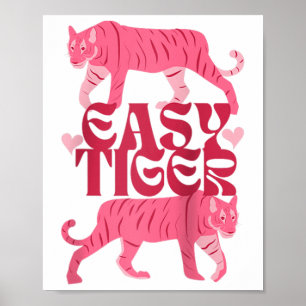 Affiche Jour des Valentines Retro Easy Tiger Boho Tattoo S