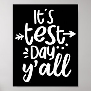 Affiche Jour D'Essai Yall Funky Test Day Pour Les Étudiant
