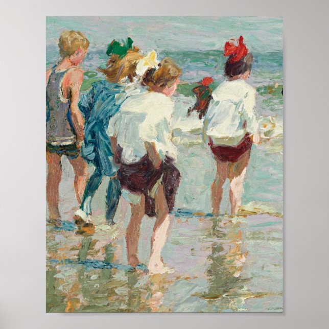 Affiche Jour D'Été À Brighton Beach Edward Henry Potthast (Devant)