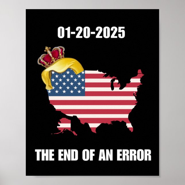 Affiche Jour D'Inauguration 2025 Fin D'Une Erreur 20 Janvi (Devant)