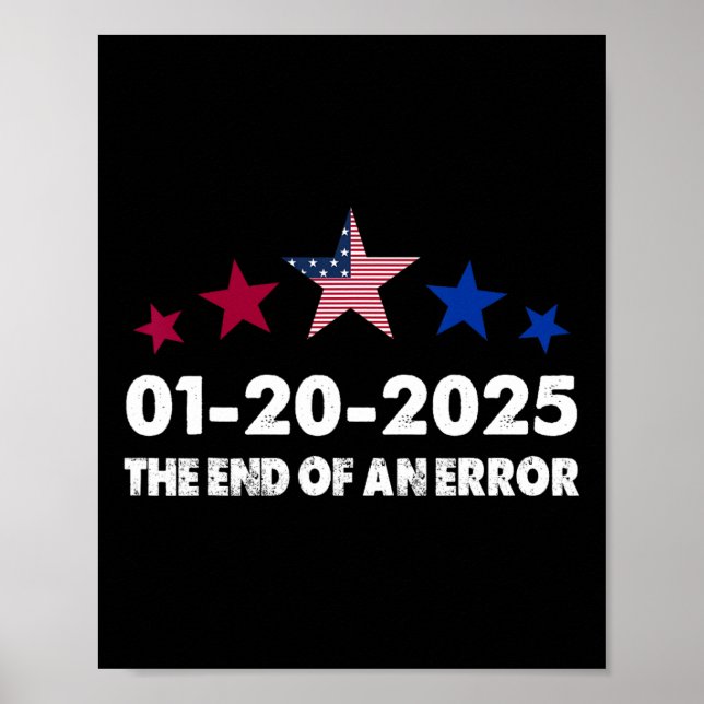 Affiche Jour D'Inauguration 2025 Janvier 20 Fin D'Une Erre (Devant)