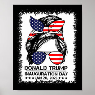 Affiche Jour d'investiture 2025 Drôle de fille Trump chign