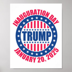 Affiche Jour d'investiture de Trump 2025 États-Unis Patrio