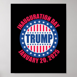 Affiche Jour d'investiture de Trump 2025 États-Unis Patrio
