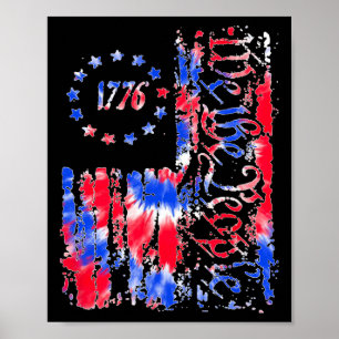Affiche Jour Drapeau Américain Patriotique 1776 We The Tie