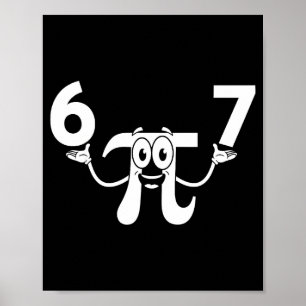 Affiche Jour drôle 3.14 67 mème humour de nerd de maths mè