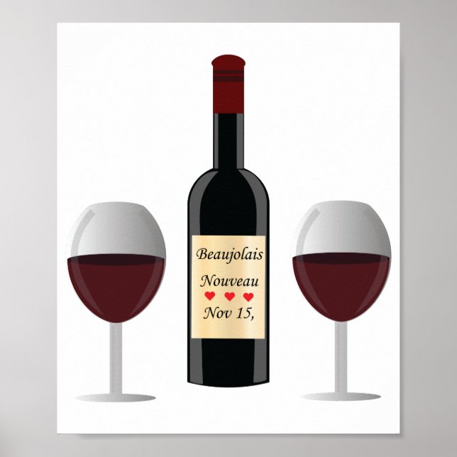 Affiche Jour du Beaujolais Nouveau. Conception Emar (Devant)