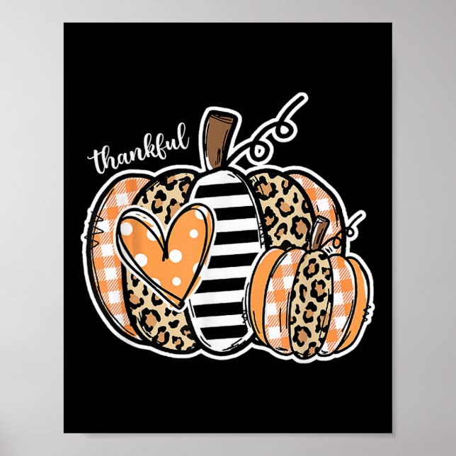Affiche Jour du Bon thanksgiving Citrouille 2024 (Devant)
