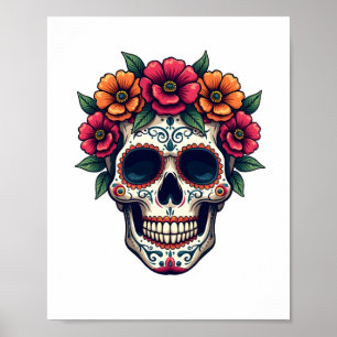 Affiche Jour du crâne de sucre mort - Dia de los Muertos S