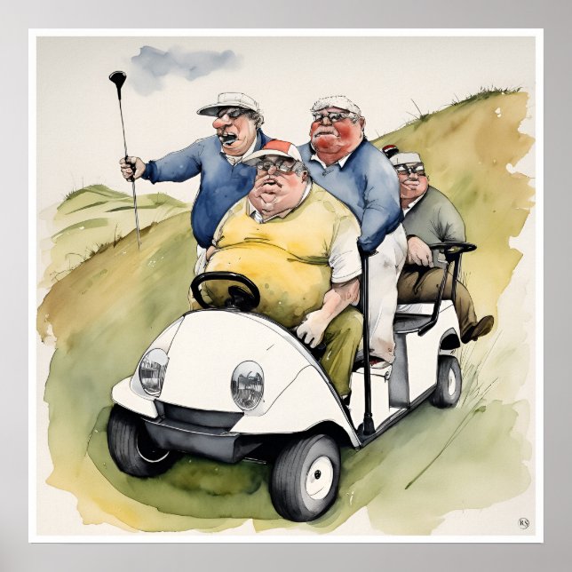 Affiche Jour du déménagement - Art du golf Imprimer (Devant)