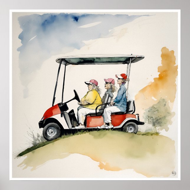 Affiche Jour du déménagement - Art du golf Imprimer (Devant)