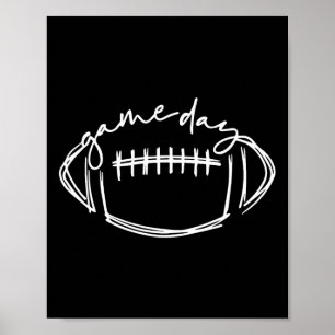 Affiche Jour du jeu Football Jour Vibes Football Amoureux 
