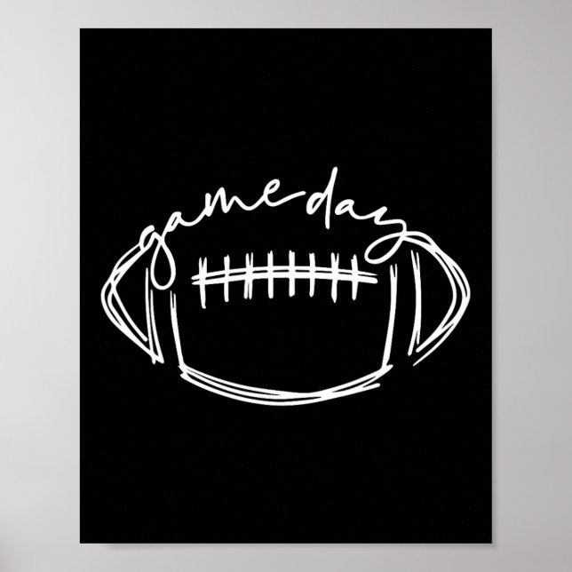 Affiche Jour du jeu Football Jour Vibes Football Amoureux  (Devant)